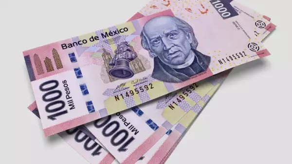 Some bills of one thousand Mexican pesos