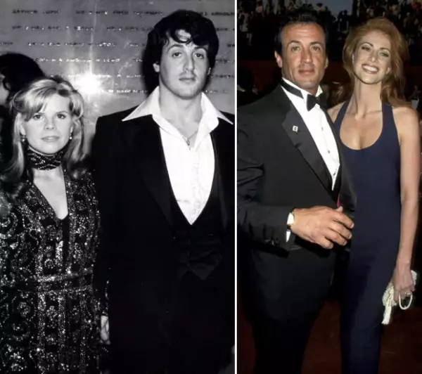 Sylvester Stallone en 1995 y en 1997.