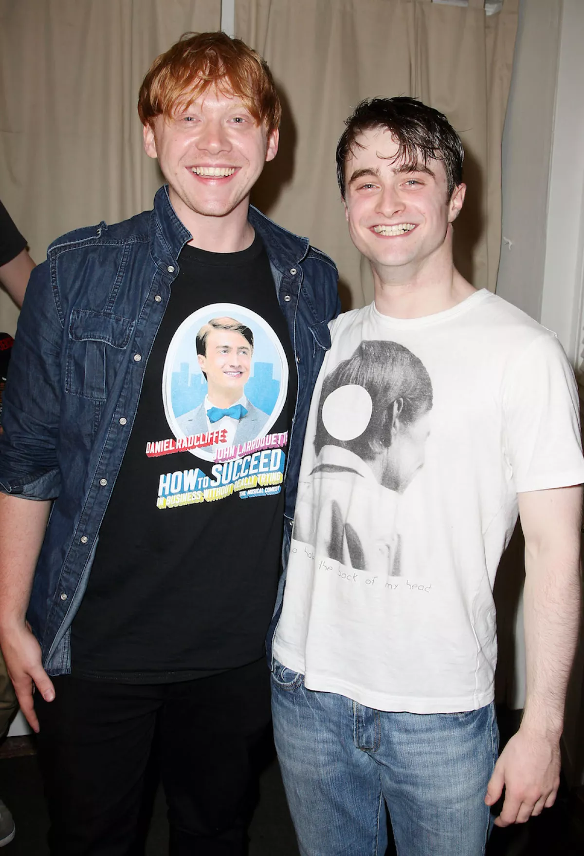 Harry Potter Stars backstage at 'How To Succeed in Business Without Really Trying', New York, America - 09 Jul 2011