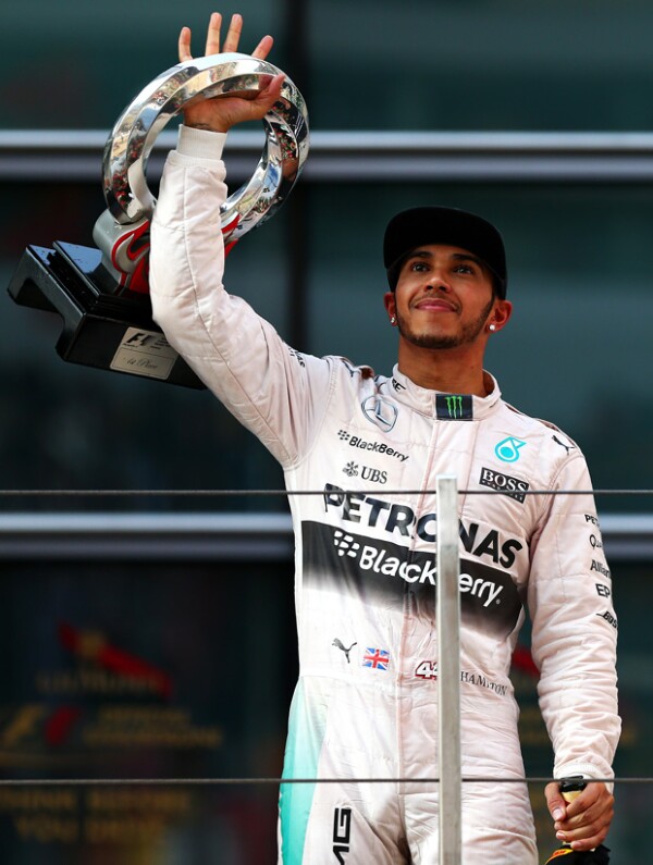 El piloto ganó el primer lugar en el Grand Prix de China el fin de semana pasado.