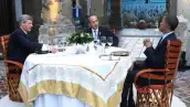 Los presidentes de México y Estados Unidos y el primer ministro de Canadá tuvieron una cena privada en el Instituto Cultural Cabañas, luego disfrutaron de un evento con mariachi y bailes folclóricos.
