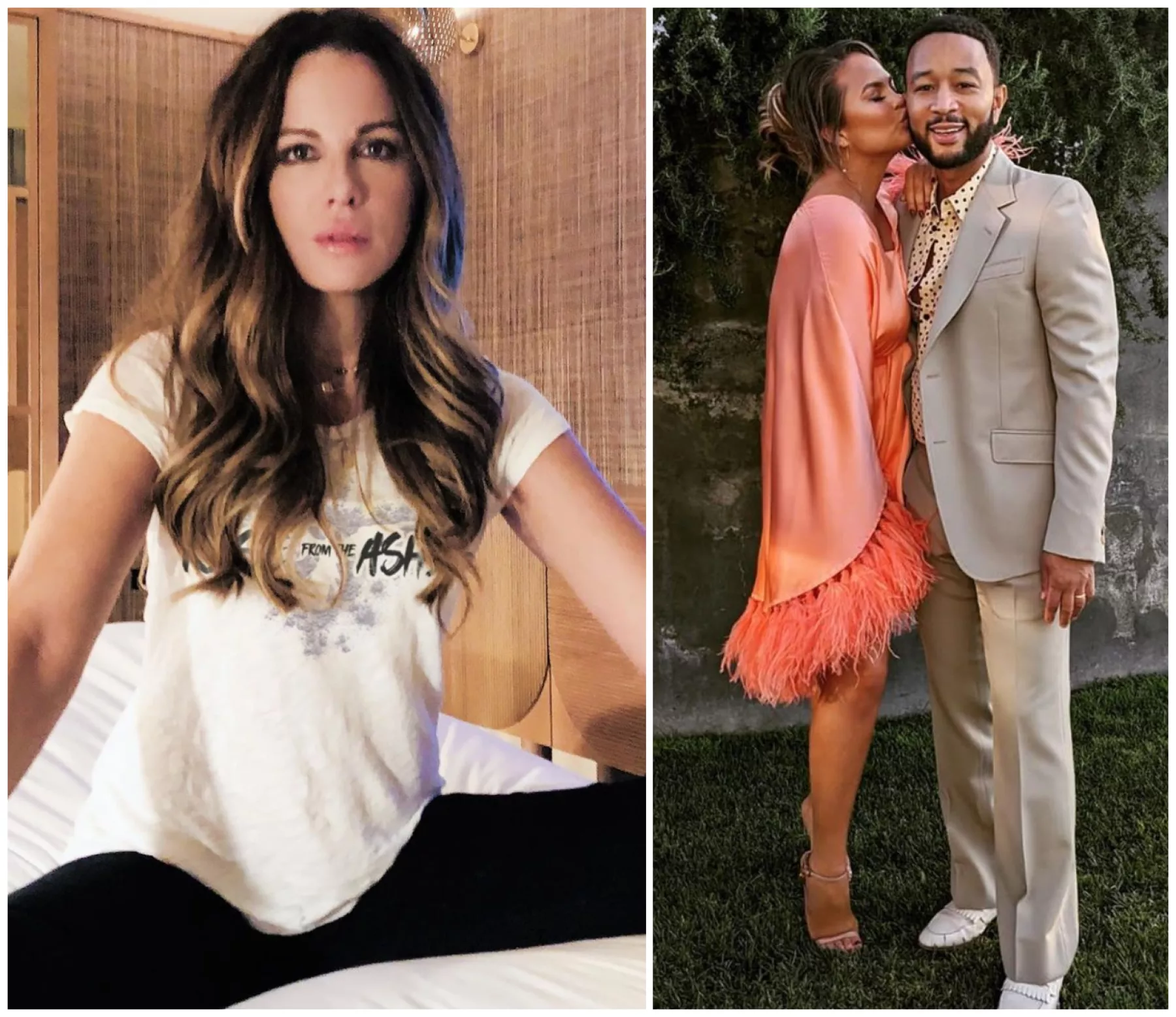 Kate Beckinsale, Chrissy Teigen y John Legend.