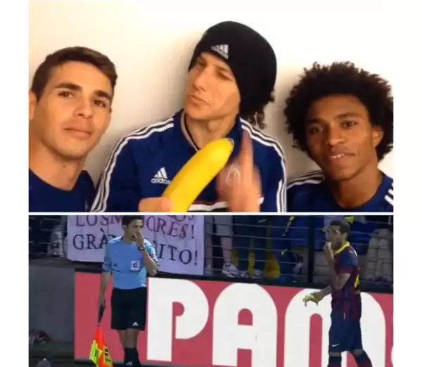 Una imagen del video que compartió David Luiz junto a Oscar y Willian.