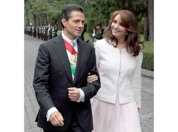 Angélica optó por tonos claros.