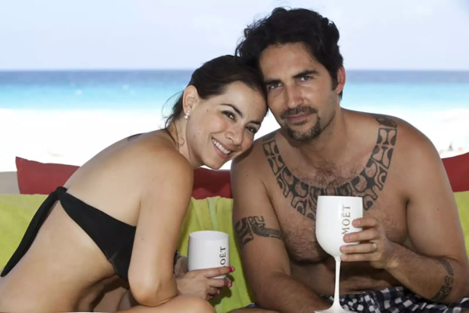 Claudia Lizaldi de vacaciones en Cancún.