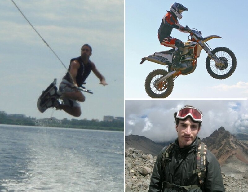 Toño de la Vega mantiene un cuerpo atlético ya que esquía en agua o nieve y corre en su moto.