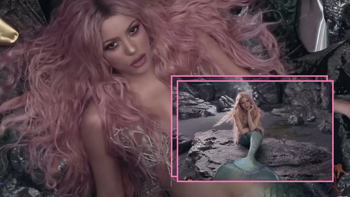 Shakira es una sirena en un basurero en el videoclip de "Copa Vacía".