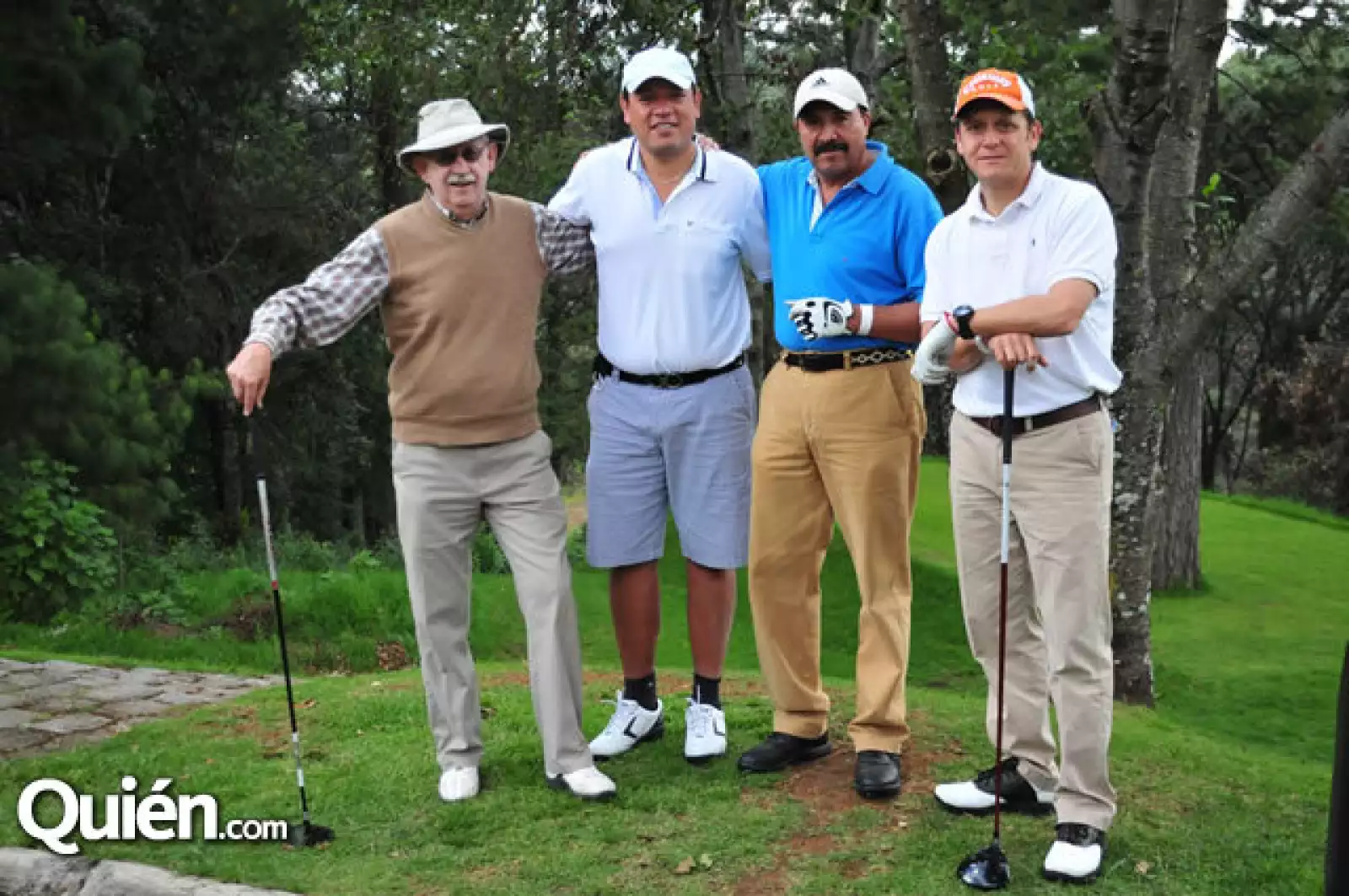 Juan y Eduardo Hinojosa,Miguel Ángel García y Alfonso Roqueñi