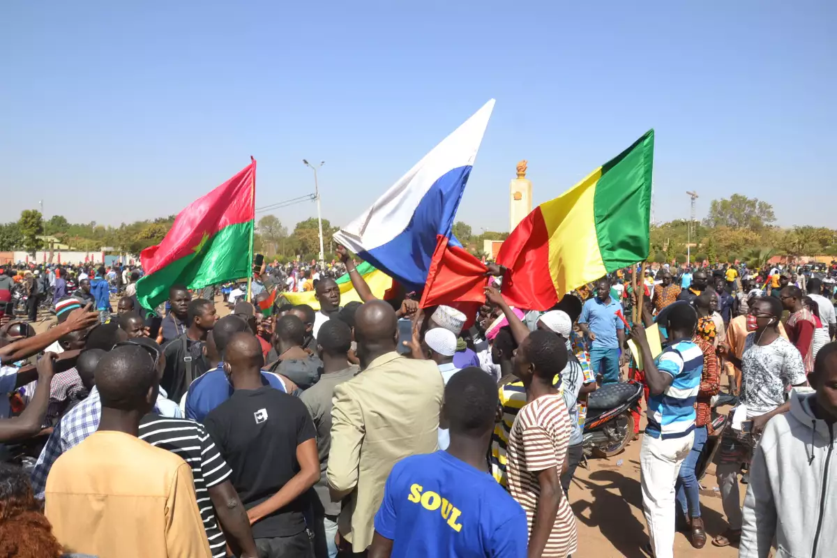 Manifestación en  Burkina Faso.