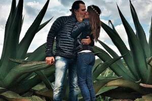 El momento romántico de Claudia con Billy Rovzar.