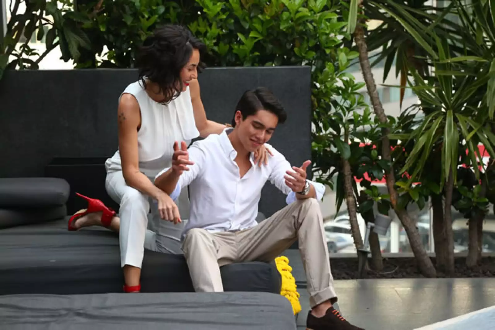 Bárbara Mori y su teenager Sergio Mayer