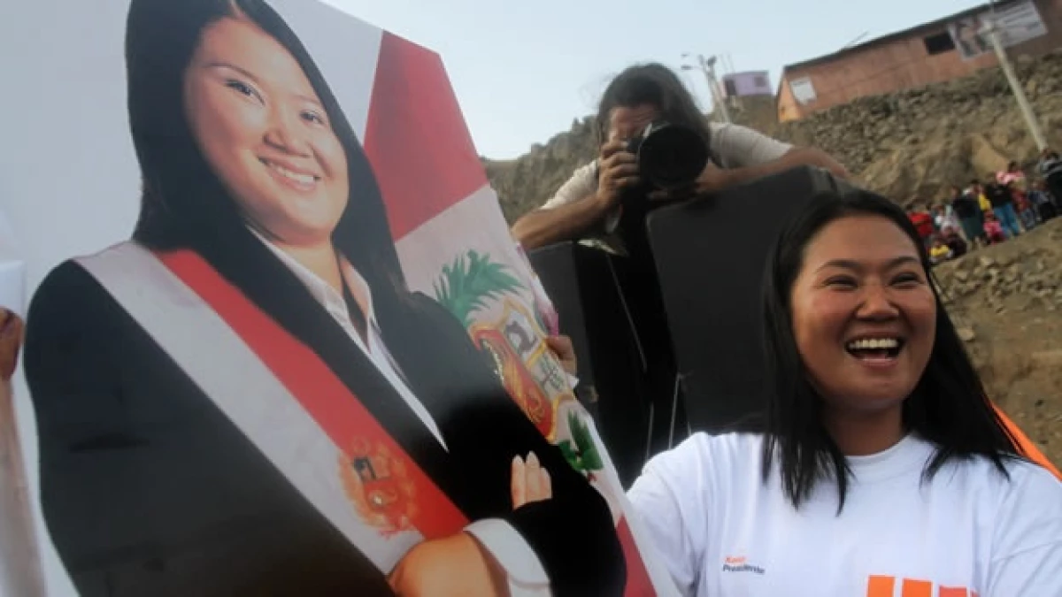 Keiko Fujimori en su campaña a la presidencia