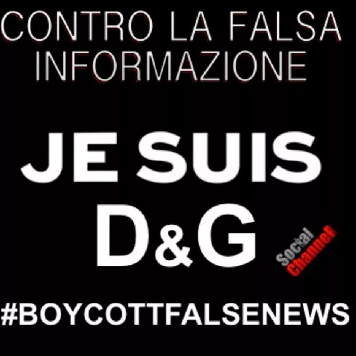 En vez de decir Je suis Charlie, Stefano lo reemplazó por Je suis D&G.