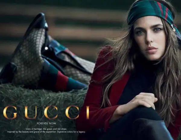 Carlota fue embajadora de la campaña Forever Now de Gucci desde el 2012 y hasta el 2013.