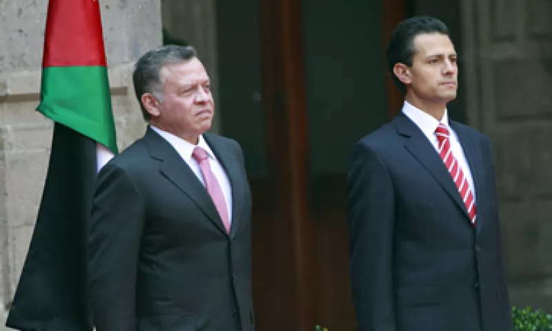 Este jueves se reunieron Abdalá II -.izq- y Peña Nieto –der. (Foto: Notimex)