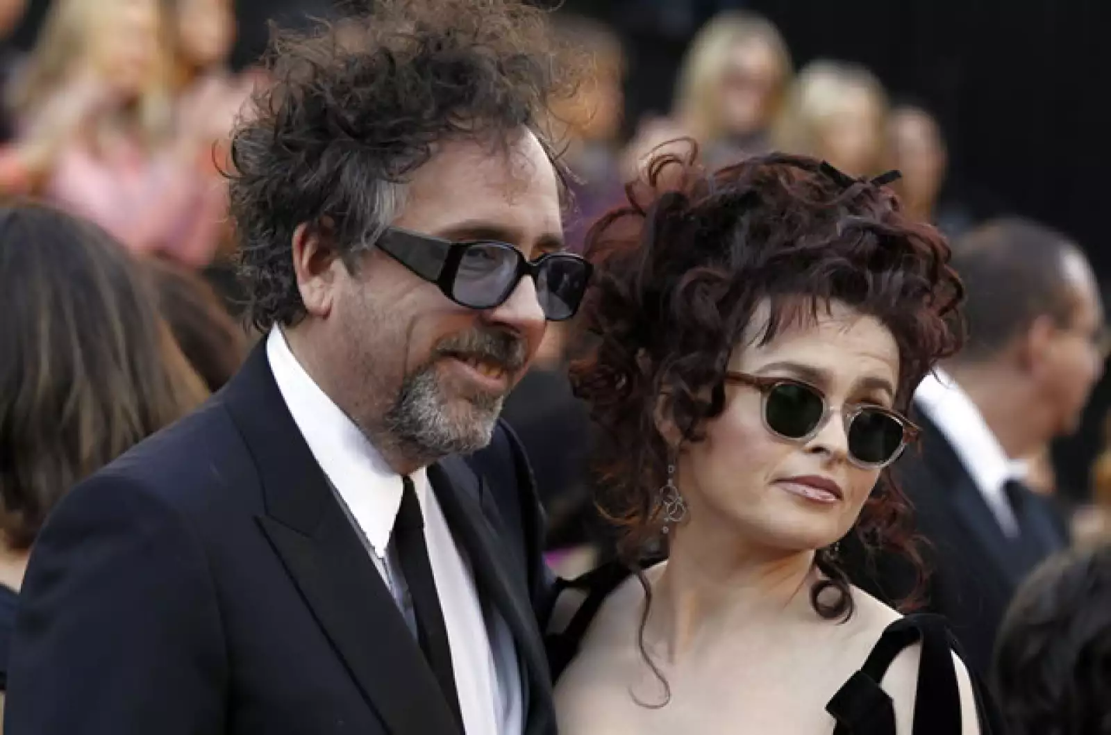 Tim Burton con su esposa Helena Bonham Carter.