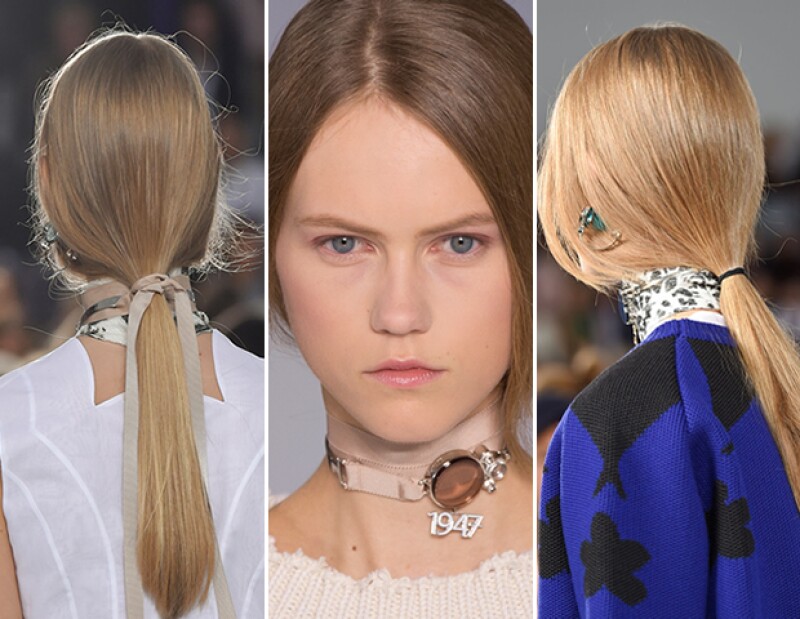 El low-ponytail dominó en la pasarela de primavera 2016 de la maison.