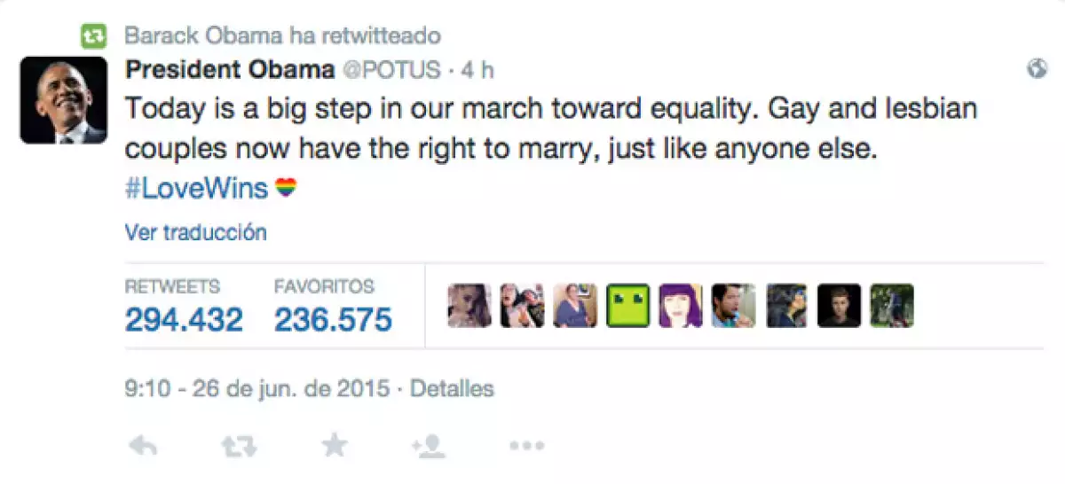 Tras darse a conocer que la Suprema Corte de los Estados Unidos finalmente aprobó el matrimonio entre personas del mismo sexo, celebridades como Ricky Martin o Ellen DeGeneres celebraron la noticia.