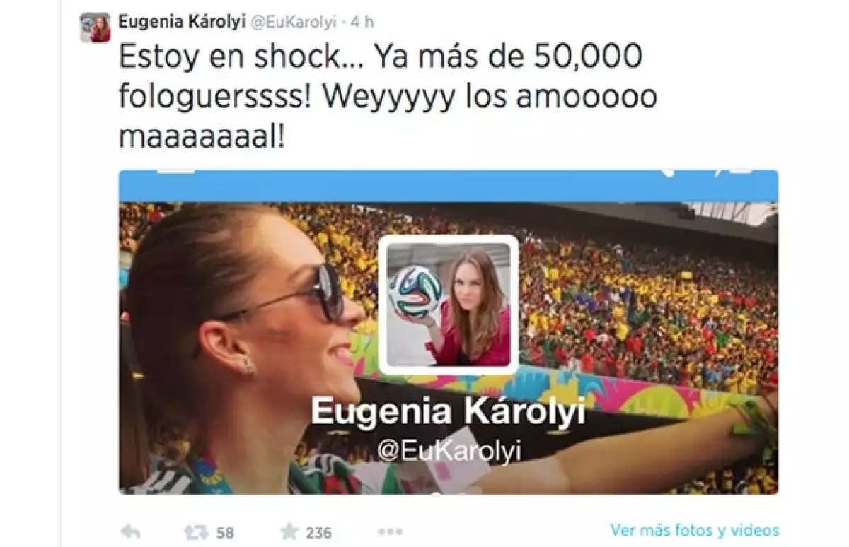 El mensaje que compartió con su sorpresa al ver el aumento de sus followers.