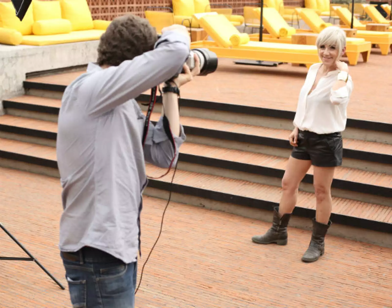 Aunque tímida, Ana no dejó de compartir su sonrisa durante el shooting.