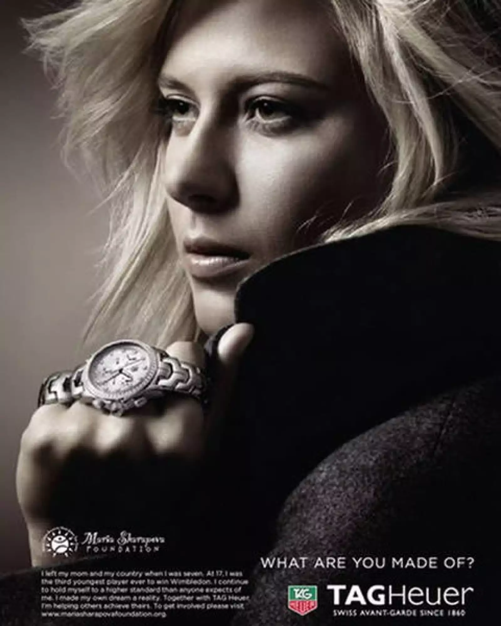 La tenista Maria Sharapova representa a la casa relojera TAG Heuer.