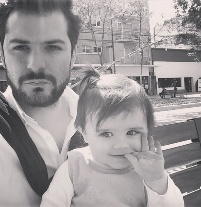 Alejandro Castro y su hija, Nico.