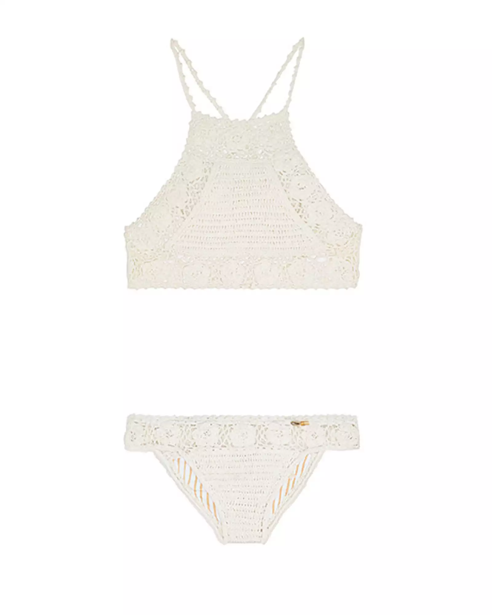 She Made Me: Crocheted Cotton Haltherneck Bikini. net-a-porter.com