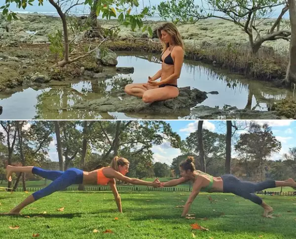 La vida sana de Gisele está balanceada gracias al yoga.
