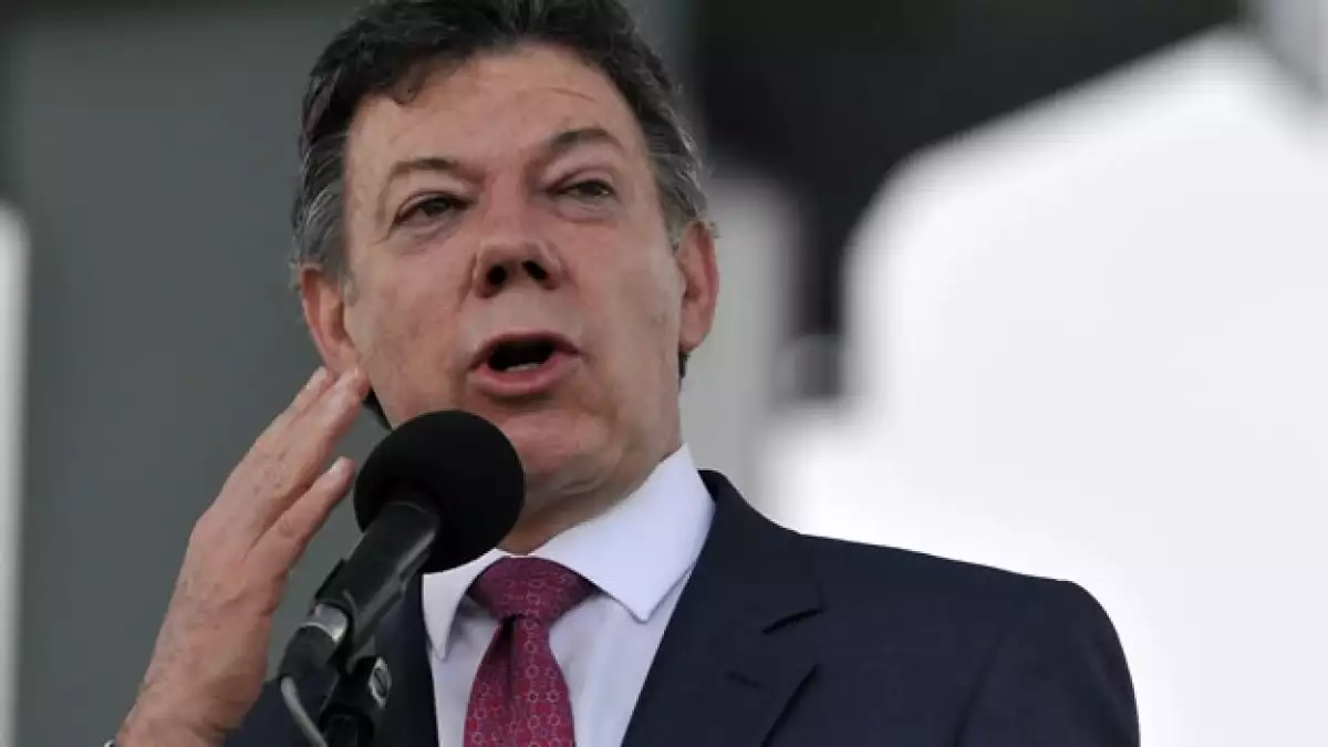 El presidente colombiano en conferencia de prensa