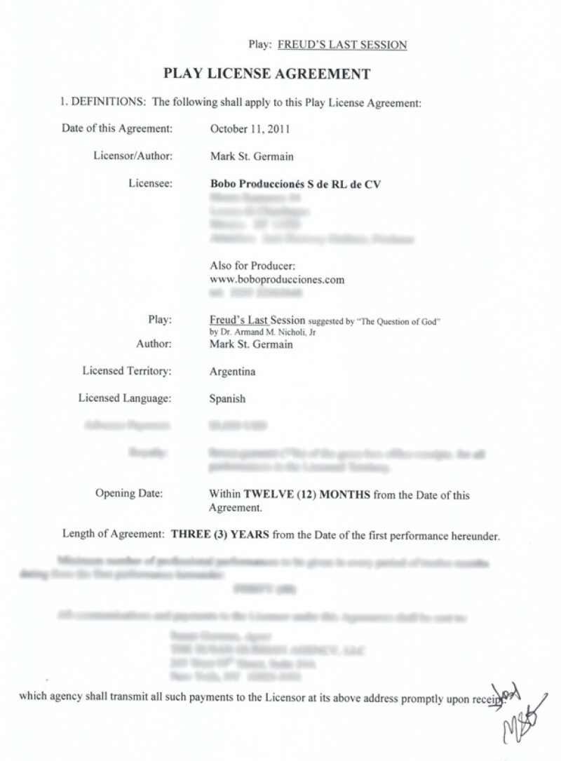 Este es el documento que ha difundido la productora.