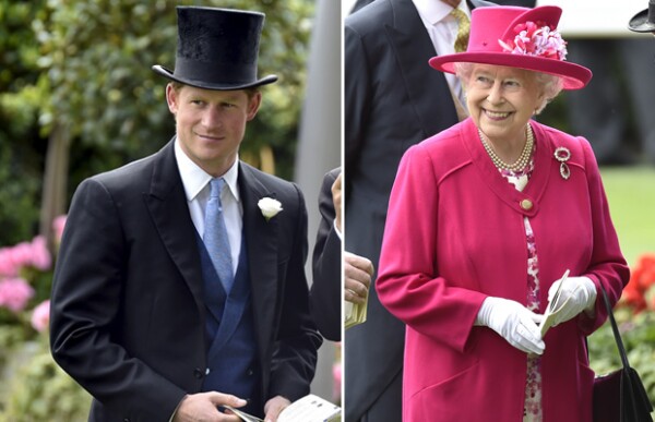 La reina Isabel II y su nieto, el príncipe Harry, también acudieron a la carrera.