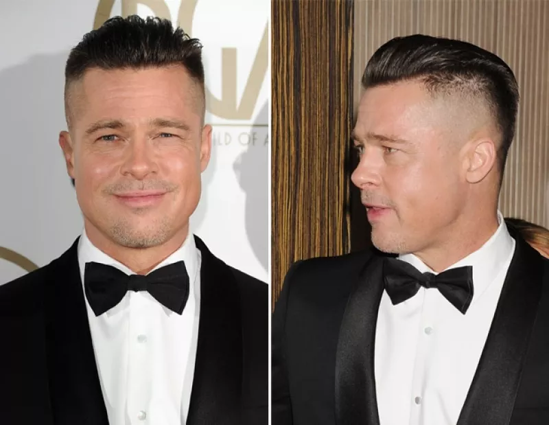 El actor se presentó ayer en los premios del Sindicato de Productores donde presumió su nuevo corte de pelo, semi rapado, además de haberse afeitado.