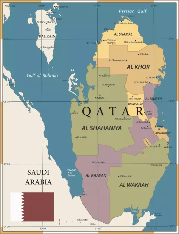 20 - Qatar - Vintage Color Dark