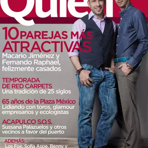 Macario Jiménez y Fernando Raphael fueron portada de las parejas más atractivas de México y Ricardo fue quien captó su felicidad.