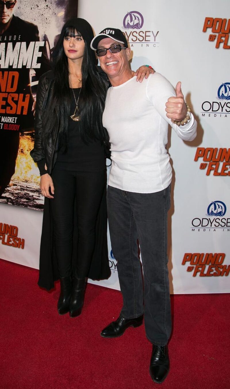 Jean Claude Van Damme con su hija, en una premiere hace varios años.