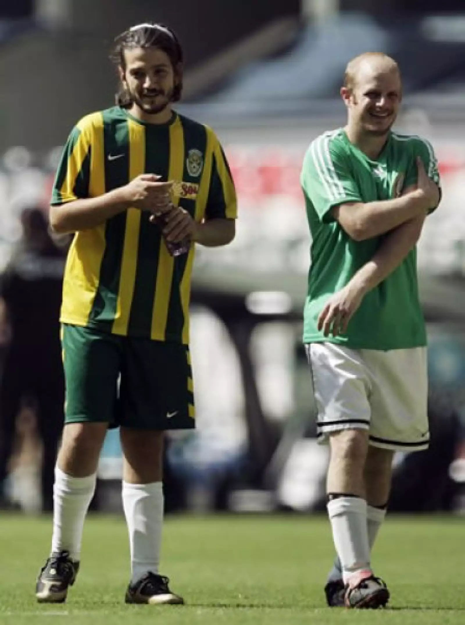 Aquí Diego con Facundo, del equipo contrario.