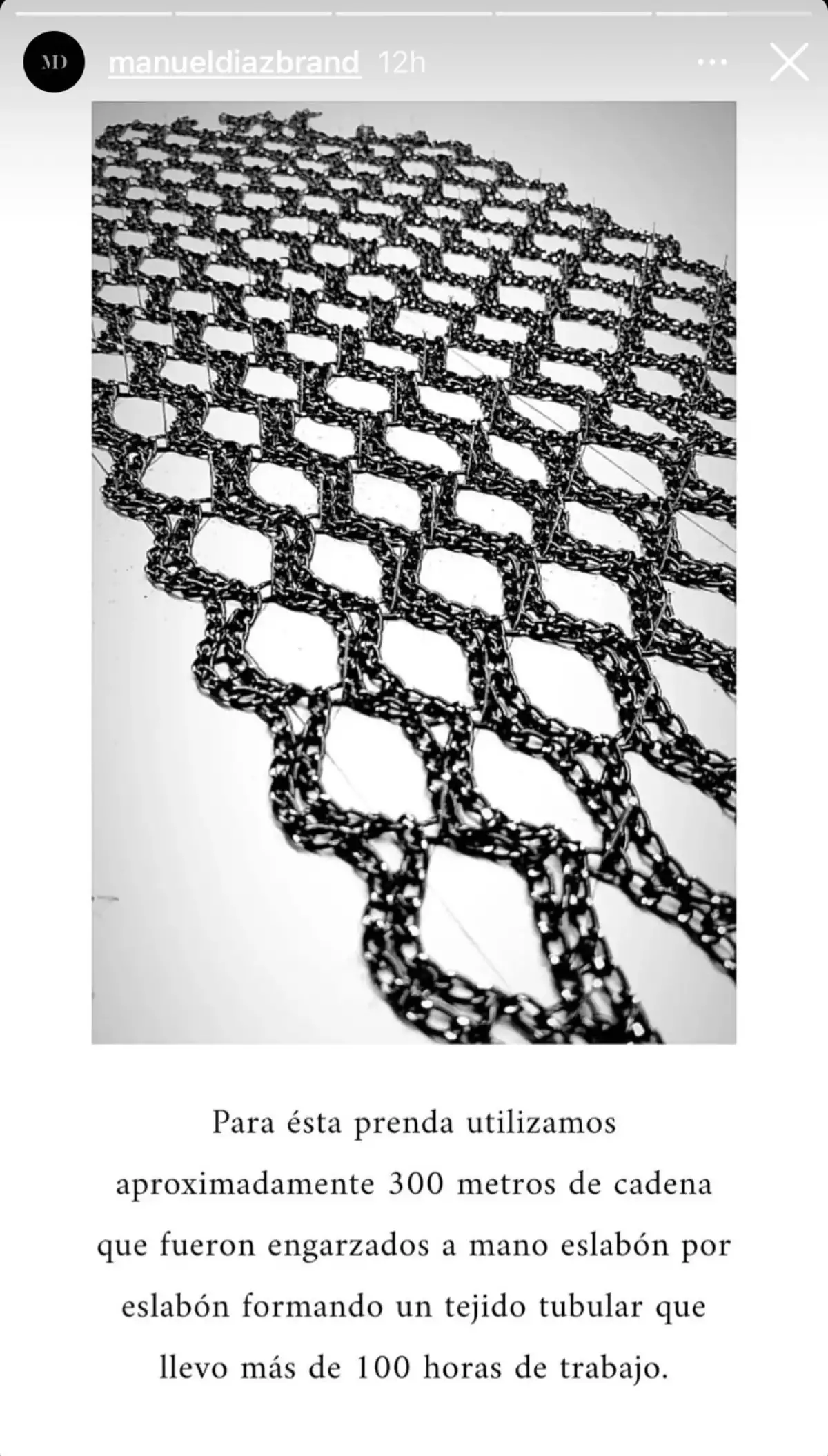 Manuel Diaz compartió los detalles de la elaboración del vestido de red de Danna Paola.