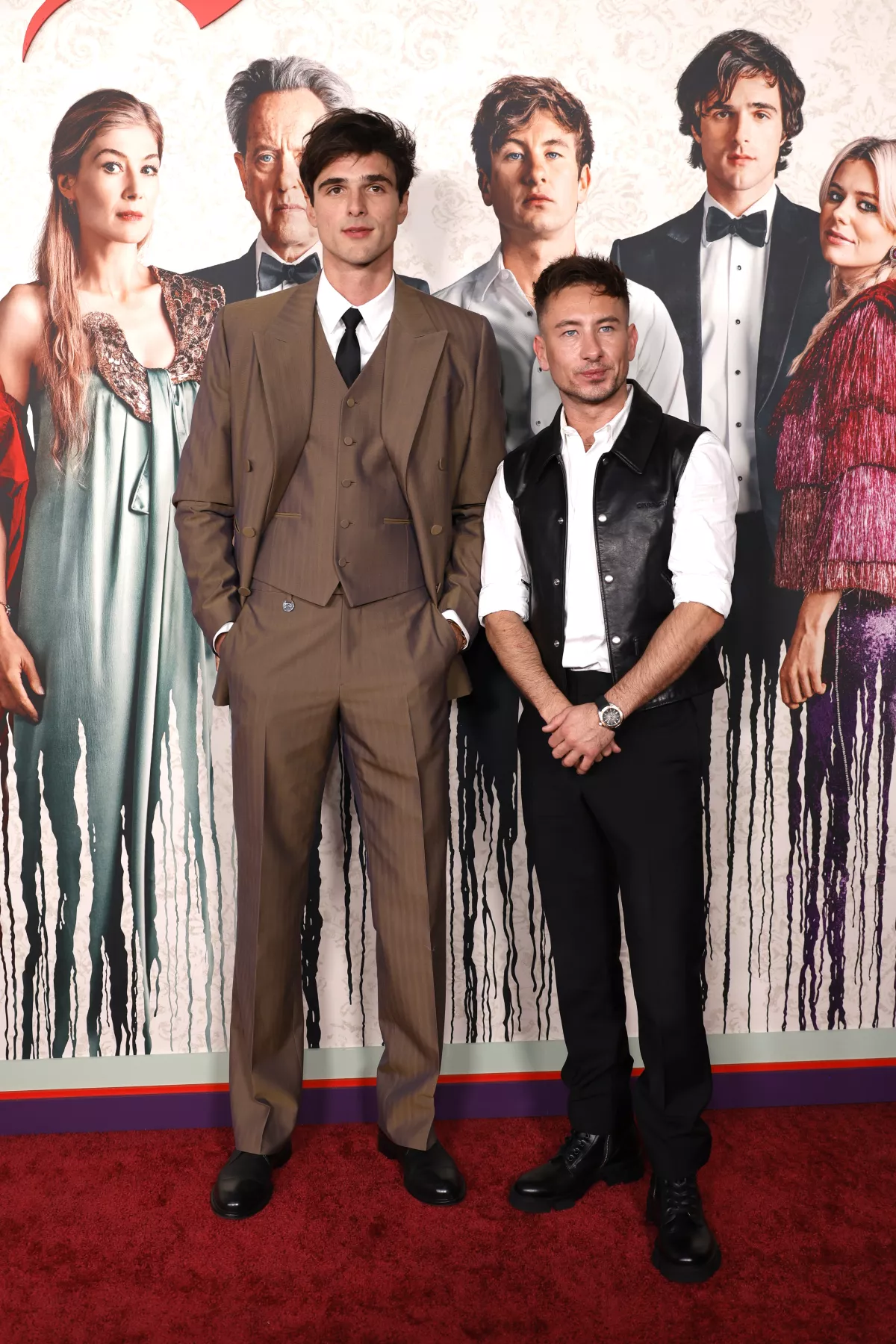 Jacob Elordi y Barry Keoghan en la premiere de "Saltburn".