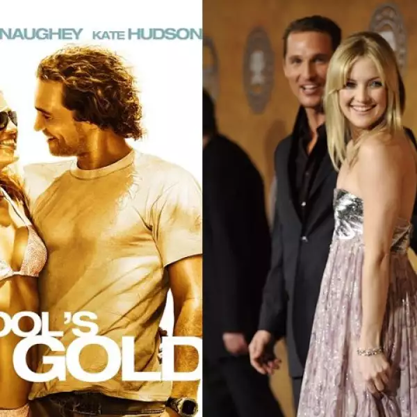 Para el póster de la película Fool´s Gold, Kate Hudson también tuvo un pequeño `arreglo´, pues le agregaron algunas curvas que, claramente, la actriz no tiene, lo cual se probó en la premiere de la cinta.