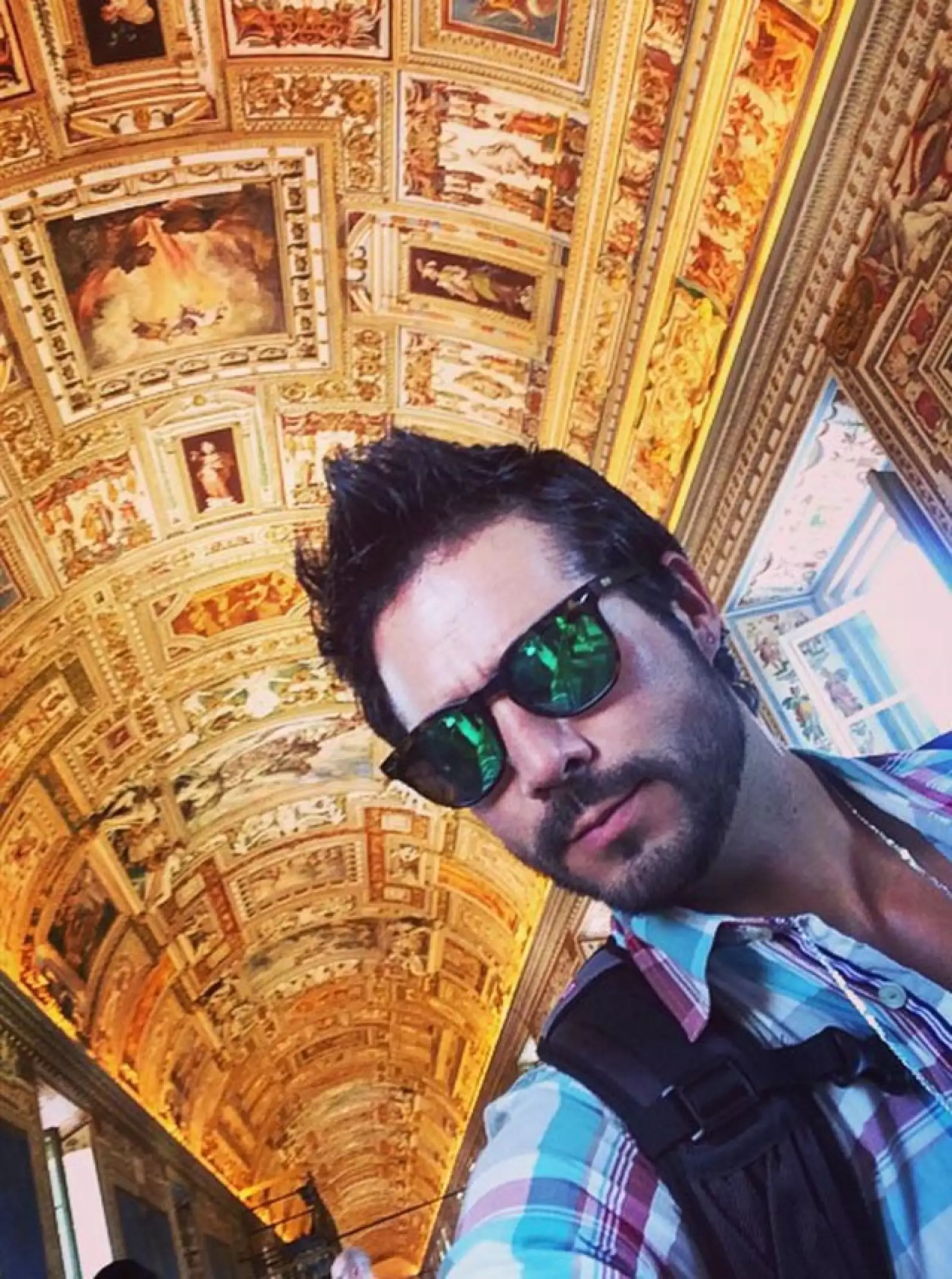 De visita en el museo del Vaticano.