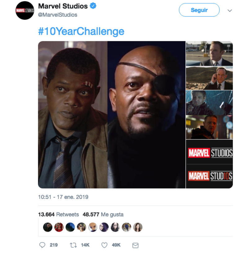 Hace 10 años, Nick fury tenía visión perfecta.