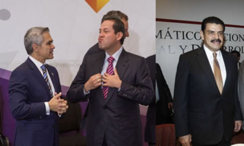 El jefe de Gobierno de la Ciudad de México (izquierda), el gobernador del Estado de México (centro) y el mandatario de Hidalgo. (Foto: Cuartoscuro )