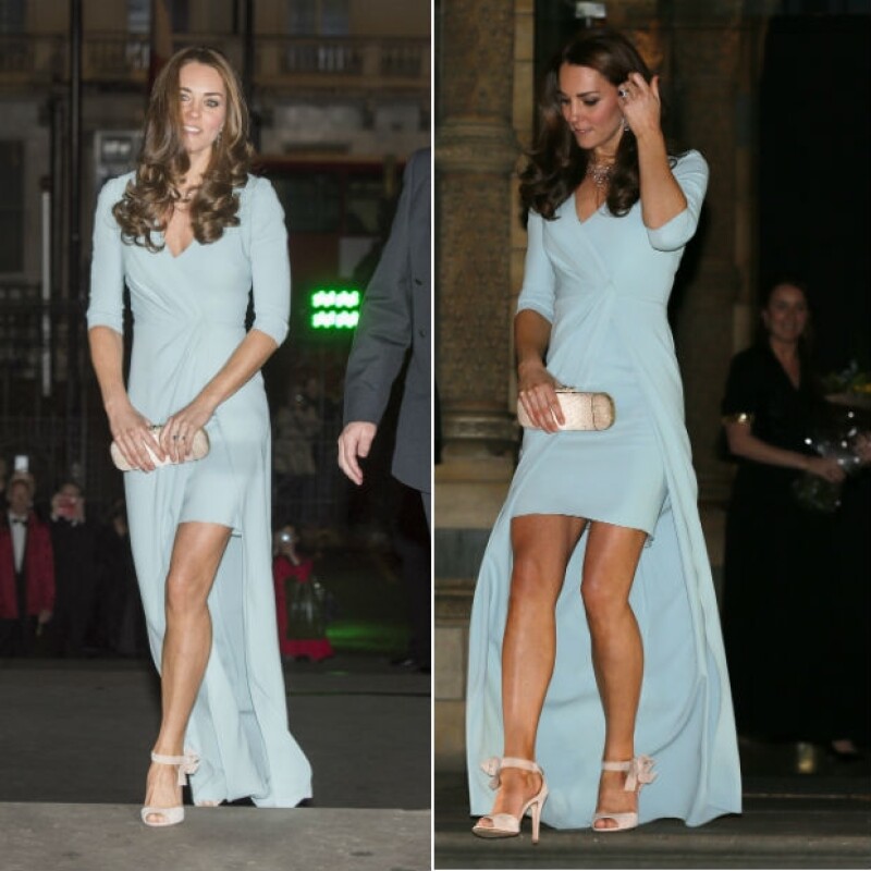 Kate Middleton lució un revelador diseño creación de Jenny Packham en otra gala esta semana en Londres.