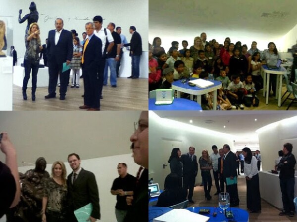 La colombiana visitó el Museo Soumaya, donde Carlos Slim fue su anfitrión.