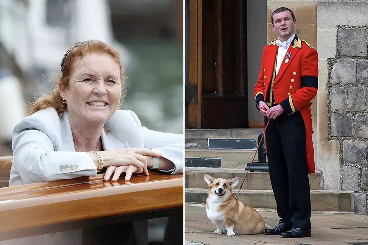 Sarah Ferguson quedó a cargo de los corgis de la reina Isabel II