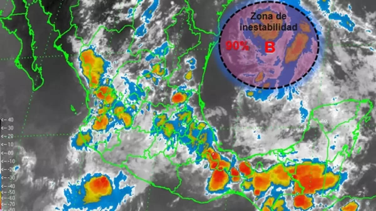Un ciclón tropical, un canal de baja presión y una zona de inestabilidad provocarán precipitaciones en México