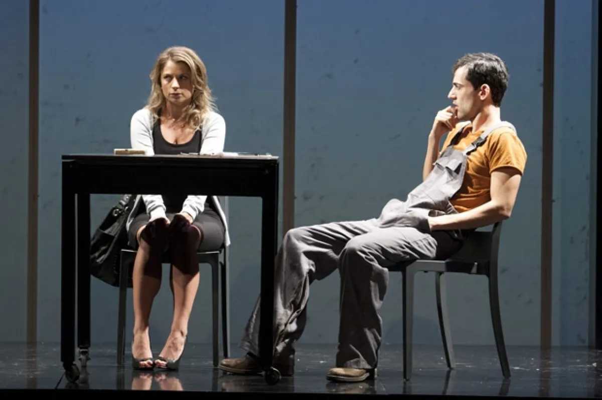 AquÃ­ con Luis Gerardo MÃ©ndez en escena.