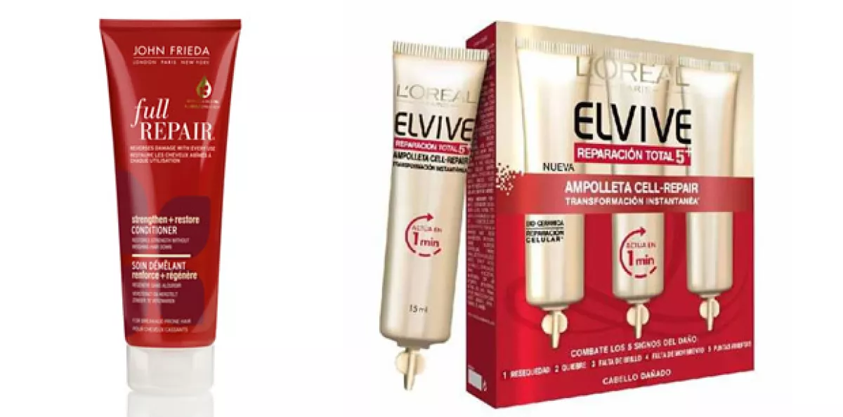 Cell-repair de Elvive y Full Repair de John Frieda