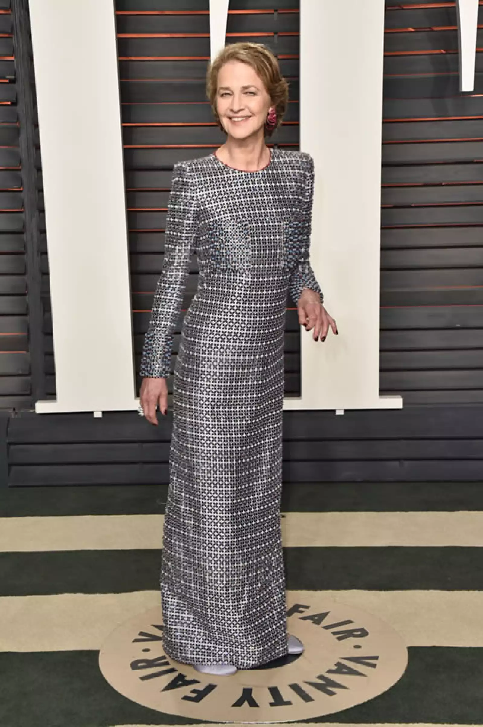 Charlotte Rampling en un vestido Armani Privé.