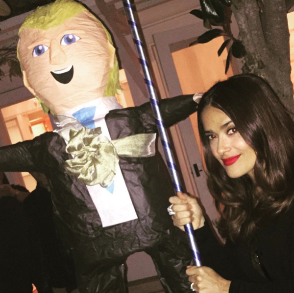 Anteriormente, Salma ya había mostrado su antipatía hacia Donald Trump.